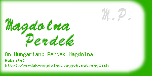 magdolna perdek business card